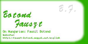 botond fauszt business card